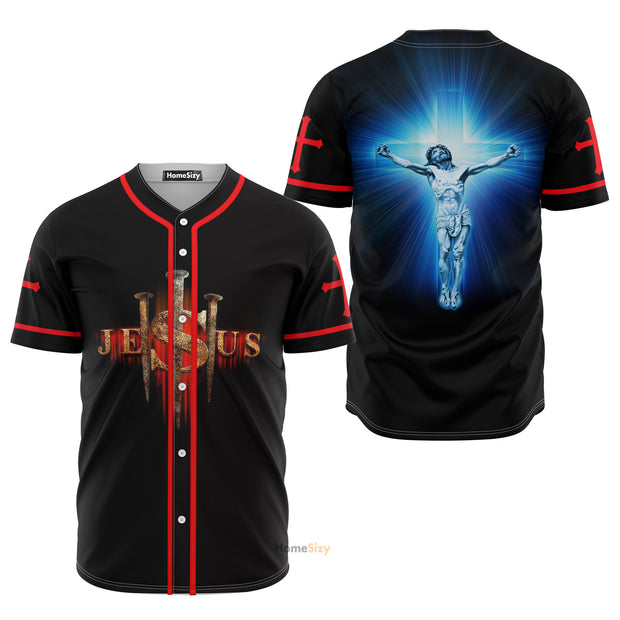 Jesus Saved My Life - Baseball Jersey