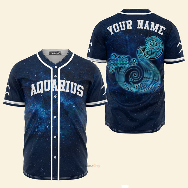 Custom Name Aquarius Is Mysterious Zodiac Z07 - Personalized Baseball Jersey