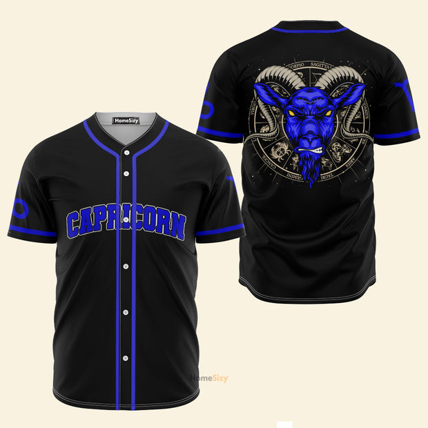 Stunning Capricorn Zodiac Star Chart Z02 - Baseball Jersey