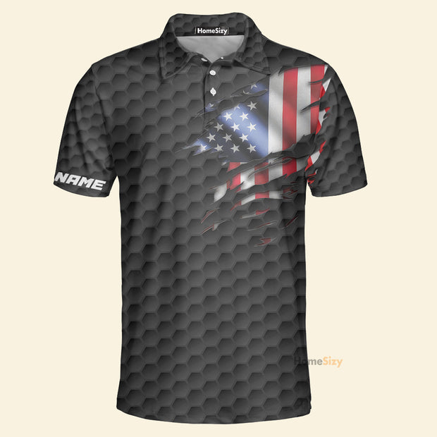 Smart Tap Bowling Pin American Flag Custom Cosplay Polo Shirt