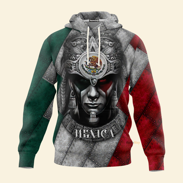 Aztec Warrior Mexico All over Hoodie 3ds