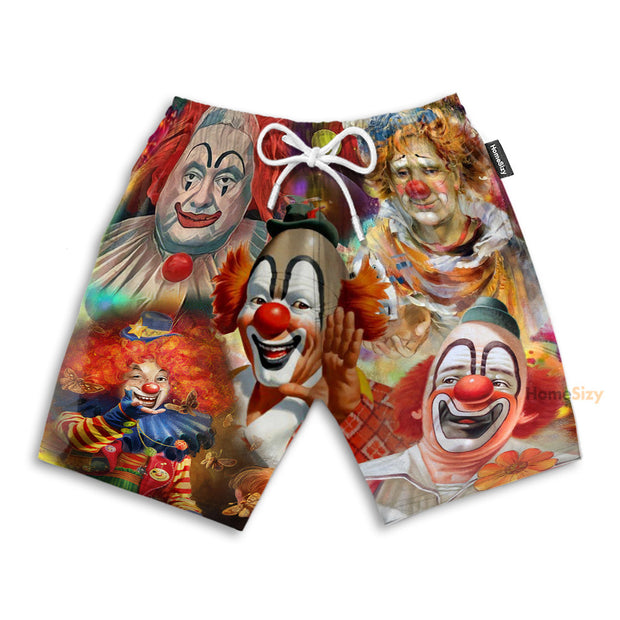 Funny Clowns Colorful Style - Beach Shorts