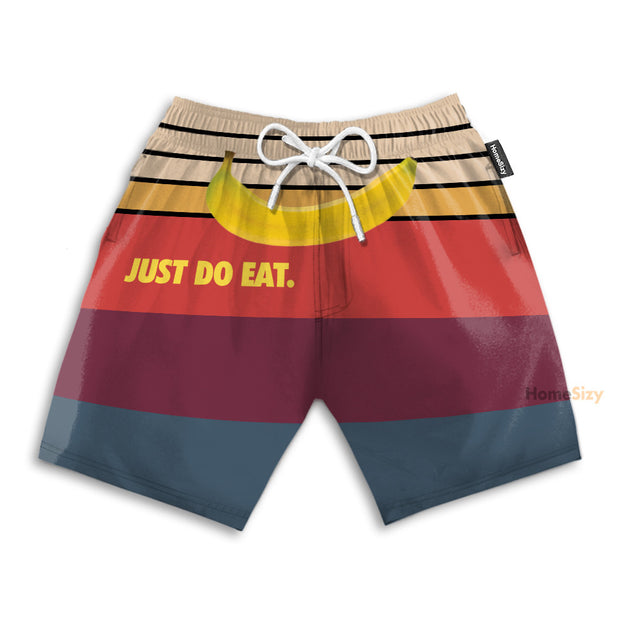 Stop Staring At My Banana Just Do Eat Funny Style - Beach Shorts