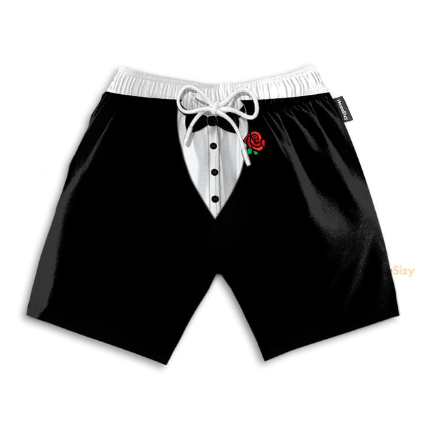 Tuxedo Funny Cosplay Costume - Beach Shorts