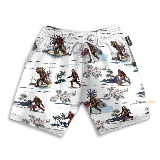 Bigfoots Are Ready For Summer Funny Style - Beach Shorts