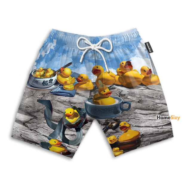 Duck Better With Rubber Duck Funny Style - Beach Shorts