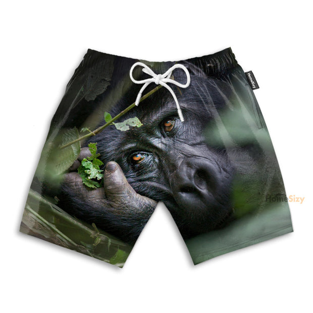 Huge Gorilla Face Funny Style - Beach Shorts