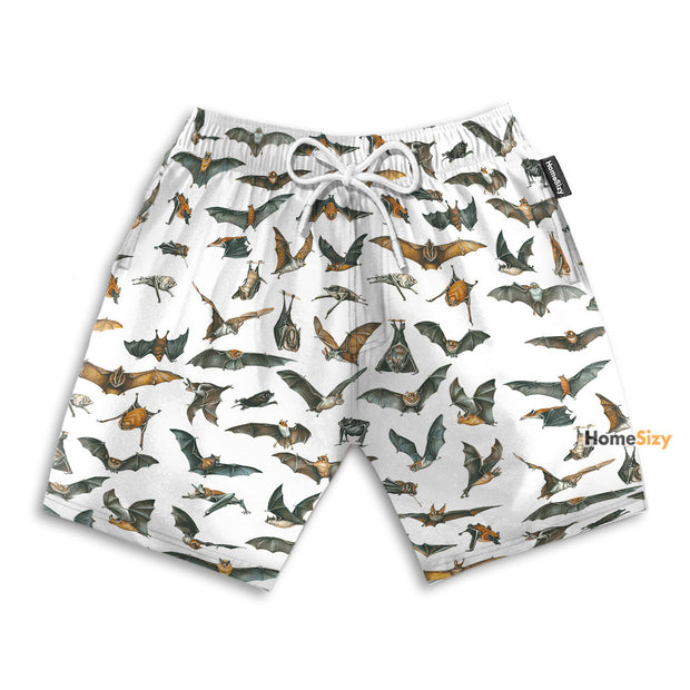 Bats Of The World Vintage Style - Beach Shorts