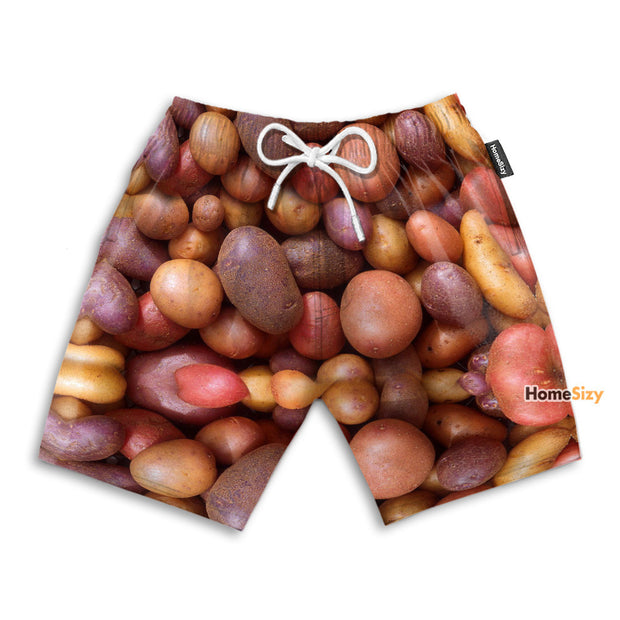 Potato Pattern Funny Style - Beach Shorts