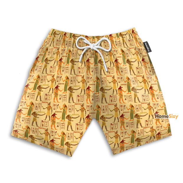 Egyptian God Vintage Art - Beach Shorts