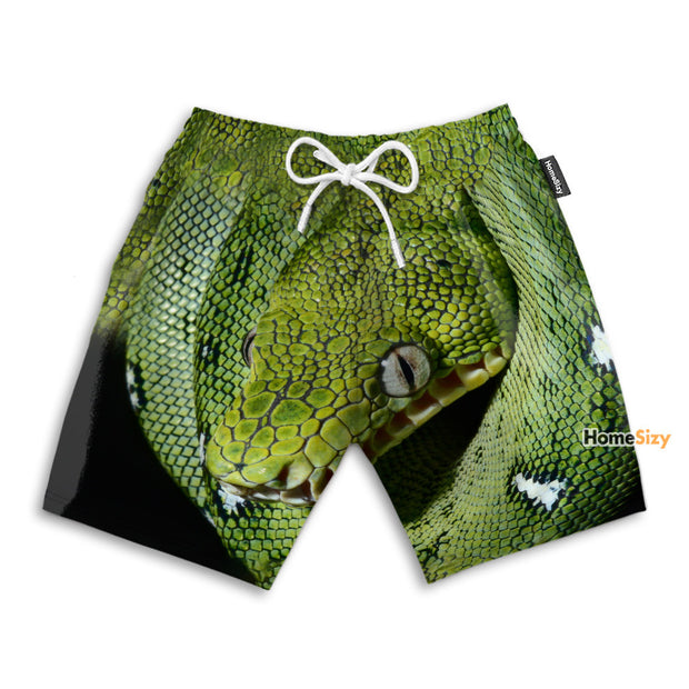 Green Snake - Beach Shorts