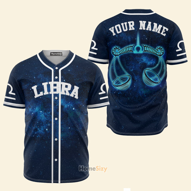 Custom Name Libra Is Mysterious Zodiac Z07 - Personalized Baseball Jersey