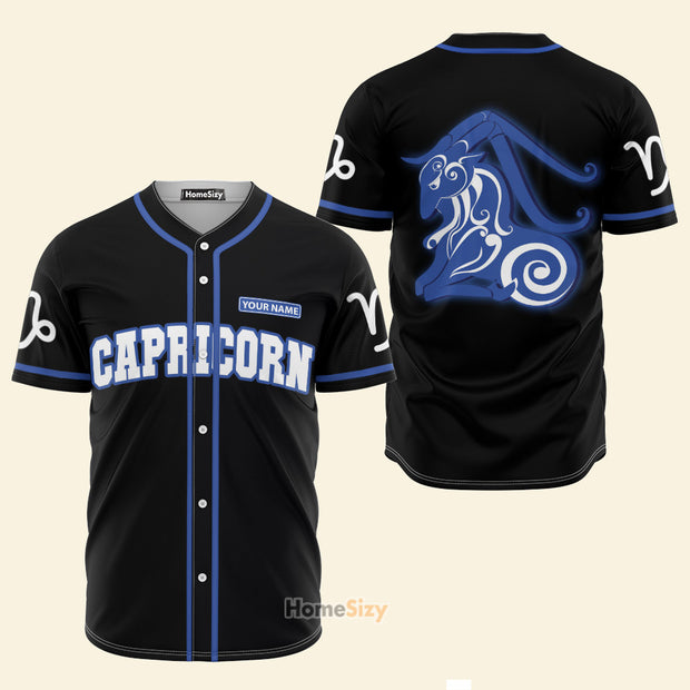 Custom Name Capricorn Great Zodiac Z13 - Personalized Baseball Jersey