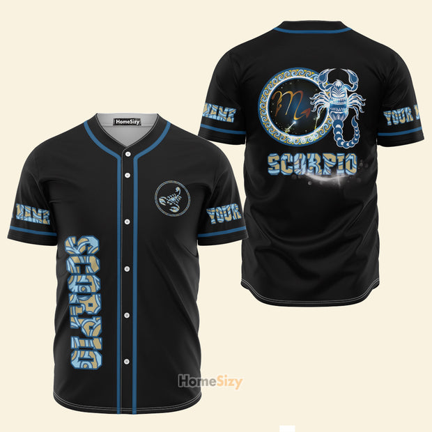 Custom Name I Am A Scorpio Zodiac Z14 - Personalized Baseball Jersey