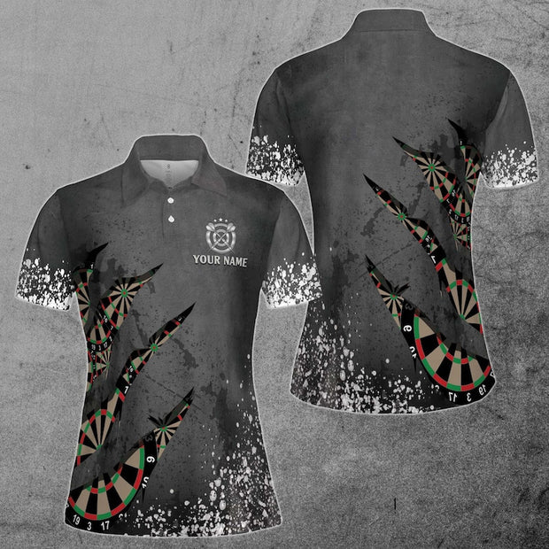 Custom Name Darts Splash Dots Darts Archery - Personalized Women Polo