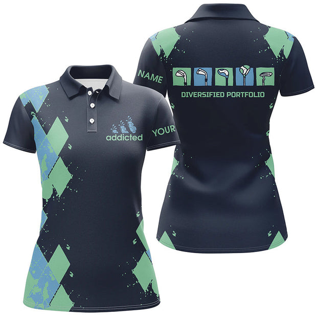 Custom Name Diversified Portfolio Golf Clubs - Personalized Women Polo