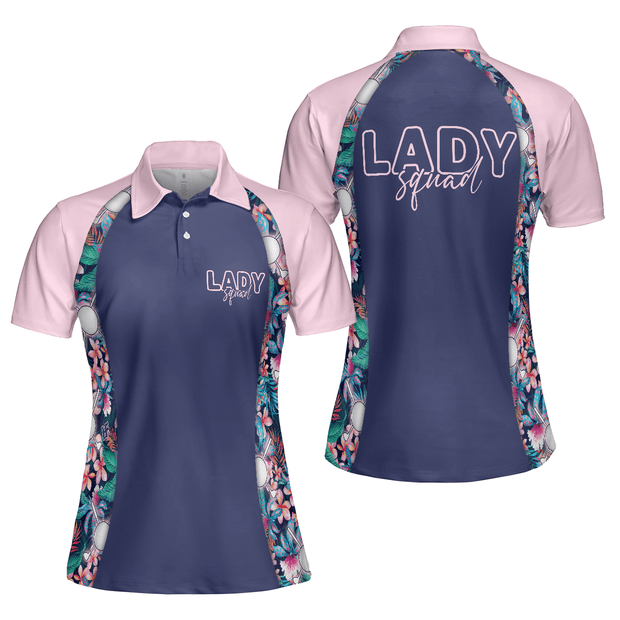 Dream And Golf Lady Squads Flowers Tropical - Women Polo