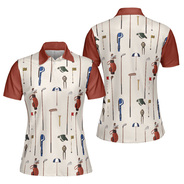 Golf Equipment White And Red - Women Polo