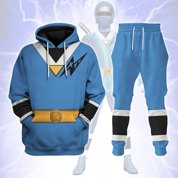 PR Blue Cestro Aquitar Ranger Cosplay Costume - Hoodie Set PRHS126 HSQT4350