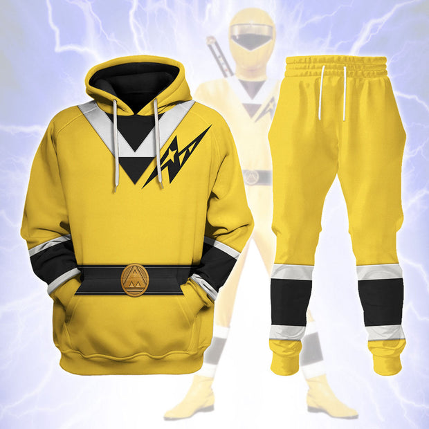 PR Yellow Tideus Aquitar Ranger Cosplay Costume - Hoodie Set PRHS127 HSQT4351