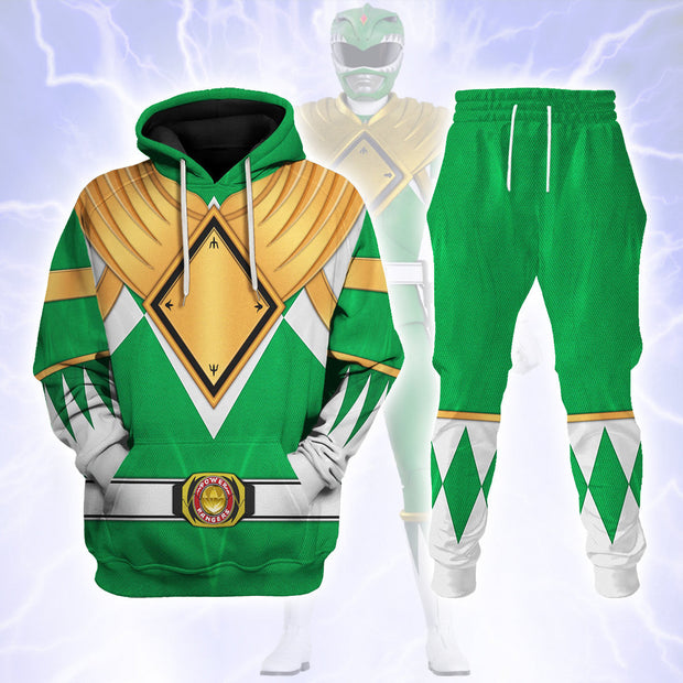 PR Green Ranger Dragon Shield Cosplay Costume - Hoodie Set PRHS23
