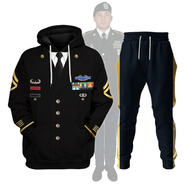 United States Army Blue Service Historical Cosplay Costume - Hoodie Set QT6010601