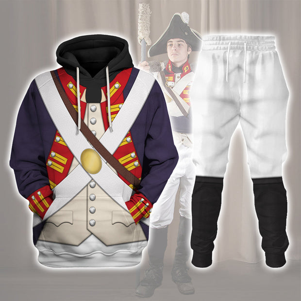 British Foot Artillery-1776-1783 Uniform Historical Cosplay Costume - Hoodie Set CSACW018
