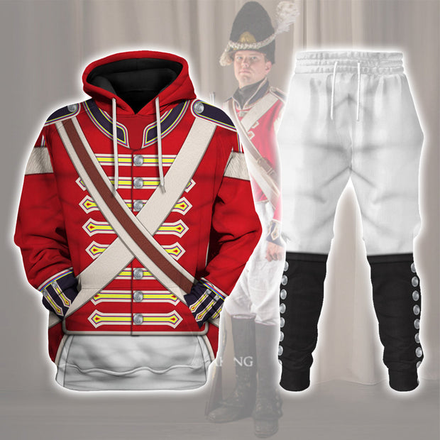 23rd Foot (Royal Welch Fuzileers ) Private – Grenadier Company (1802-1812) Uniform Historical Cosplay Costume - Hoodie Set