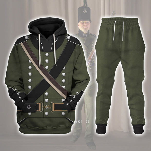 95th (Rifle) Regiment-Rifleman 1806-1815 Uniform Historical Cosplay Costume - Hoodie Set