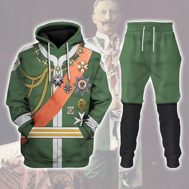 Kaiser Wilhelm II Uniform Dreifarbendruck Historical Cosplay Costume - Hoodie Set