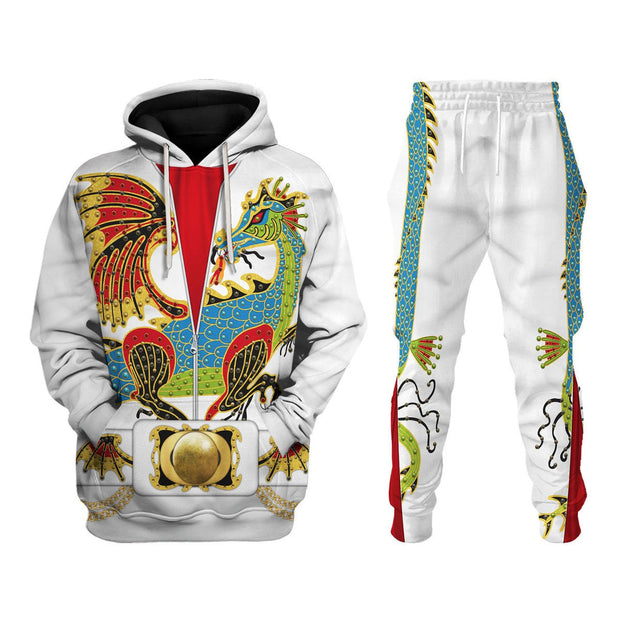 Elvis Presley The Dragon Outfit Costume Black - Hoodie Set CSELV017 HSQT4003