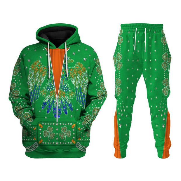 Celebrating the King: Elvis Presley Costume Green - Hoodie Set CSELV025