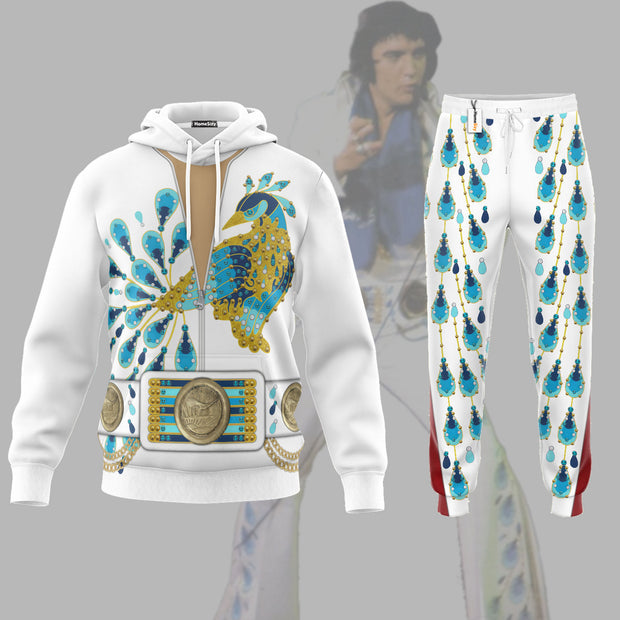 Elvis Presley Peacock Outfit Costume - Hoodie Set CSELV004