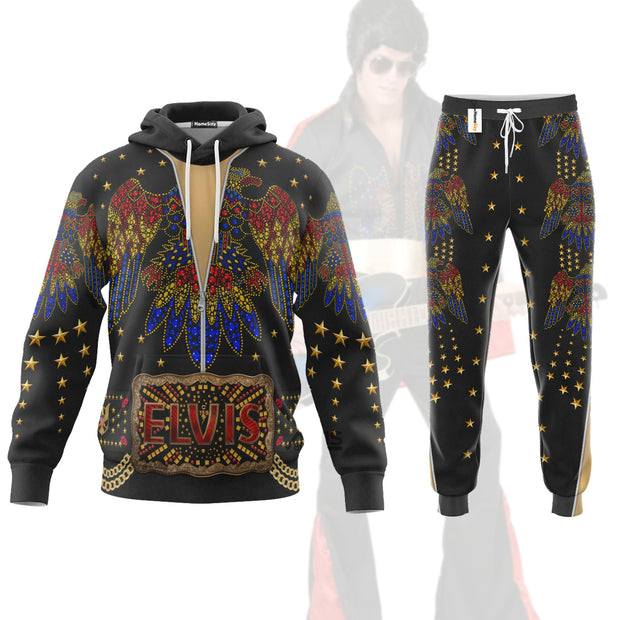 Elvis EAGLE Black - Hoodie Set CSELV008