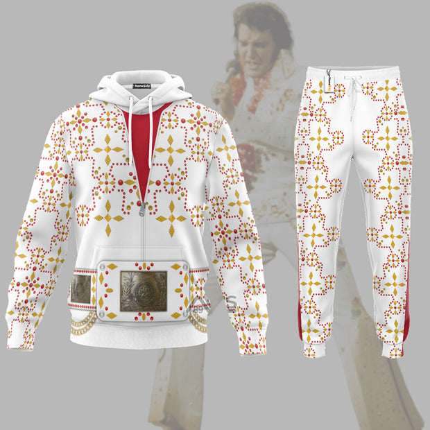 Elvis White Conquistador Costume - Hoodie Set ELHS35