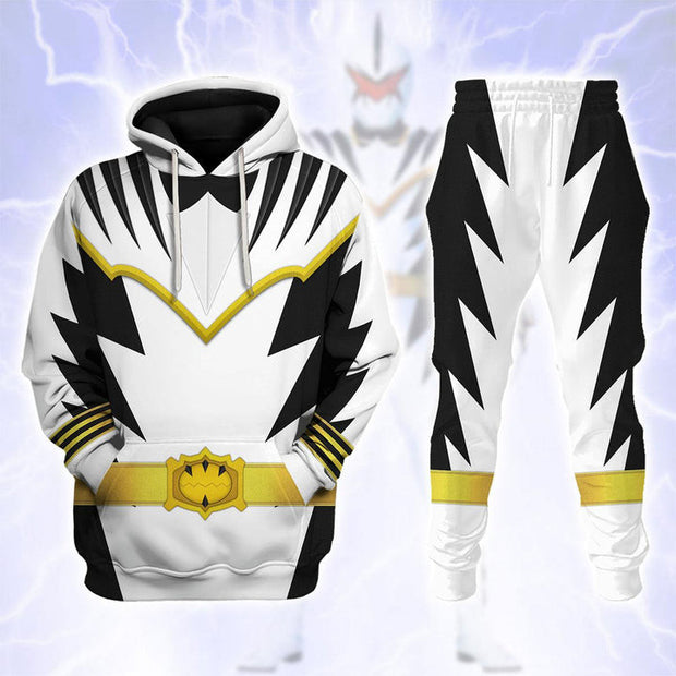 PR White Ranger Dino Thunder - Hoodies Sweatshirt T-shirt Hawaiian Sweatpants - PRHS83 QT308075