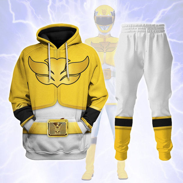PR Megaforce Yellow Ranger - Hoodies Sweatshirt T-shirt Hawaiian Sweatpants - HSQT4269 PRHS21