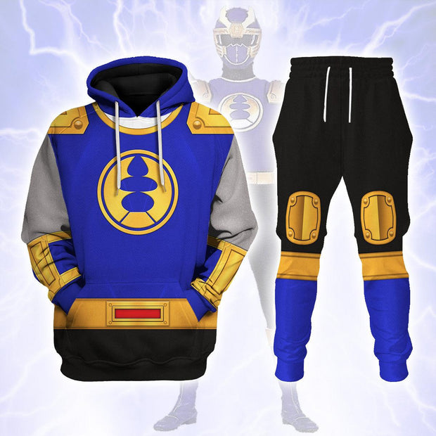 PR Power Rangers Ninja Storm Navy Thunder Ranger - Hoodies Sweatshirt T-shirt Hawaiian Tracksuit - HSQT4284 PRHS44