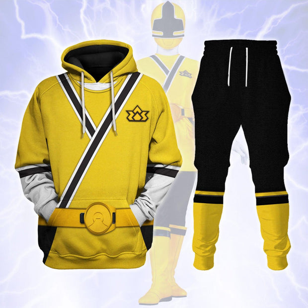 PR Yellow Power Rangers Samurai - Hoodies Sweatshirt T-shirt Hawaiian Tracksuit - HSQT4295 PRHS58