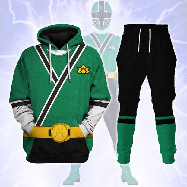 PR Green Power Rangers Samurai - Hoodies Sweatshirt T-shirt Hawaiian Tracksuit - HSQT4296 PRHS59