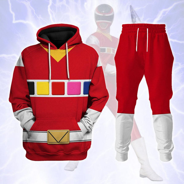 PR Red Space Ranger Cosplay Costume - HoodieSet - HSQT4332 PRHS99