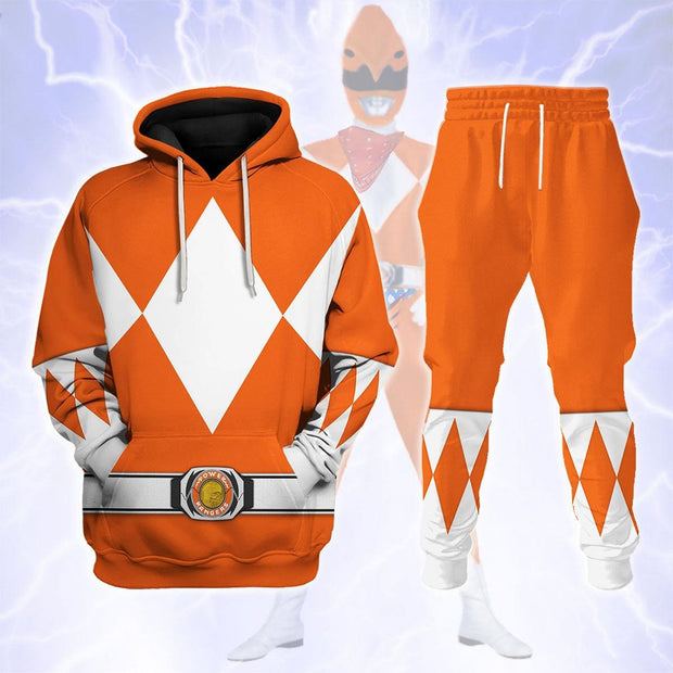 PR Bulk And Skull Orange Rangers Cosplay Costume - Hoodie Set PRHS113 HSQT4345