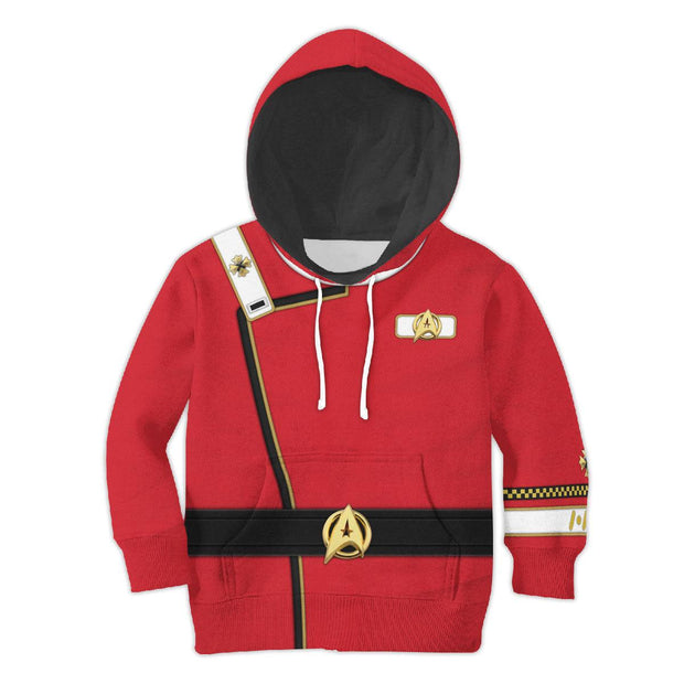 Admiral James T. Kirk Costume Officer Kid Hoodie Sweatshirt T-Shirt STHS001