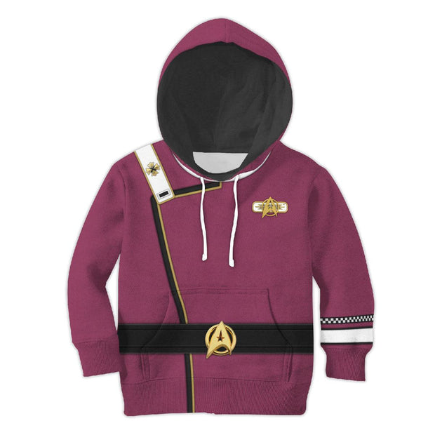 Admiral James T. Kirk Costume Cosplay Kid Hoodie Sweatshirt T-Shirt STHS002