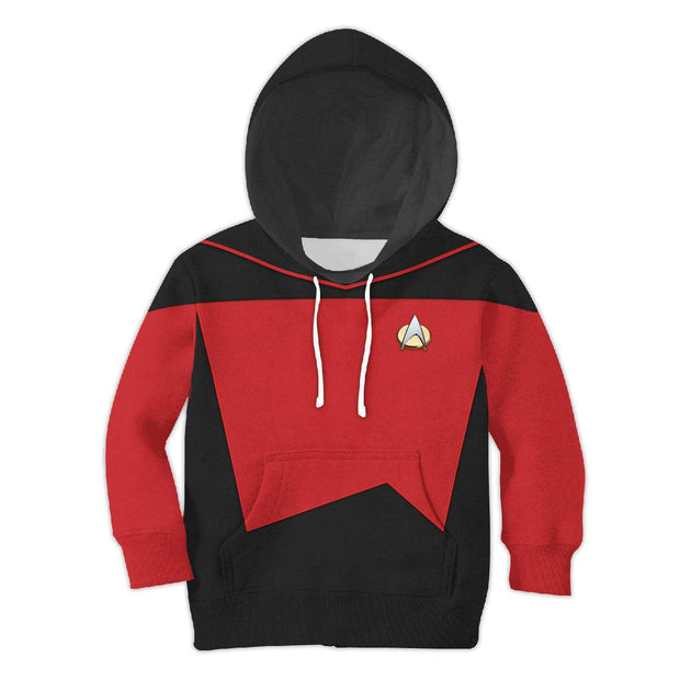 Picard The Next Generation Uniform Cosplay Kid Hoodie Sweatshirt T-Shirt STHS005 QT308996