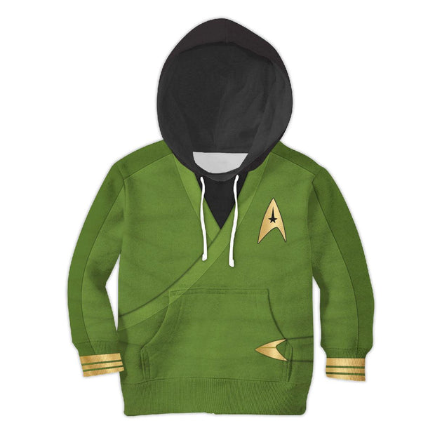 Captain Pike Green Costume Cosplay Kid Hoodie Sweatshirt T-Shirt QT312051 STHS006