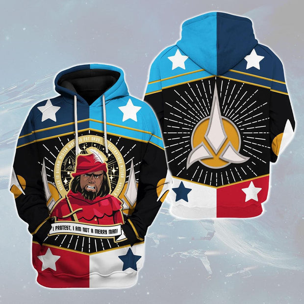 Worf is not a Merry Man Hoodie Sweatshirt T-shirt Apparel STHS103 HSSK052