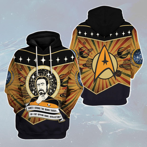 Data Grows a Beard Hoodie Sweatshirt T-shirt Apparel STHS104 HSSK053