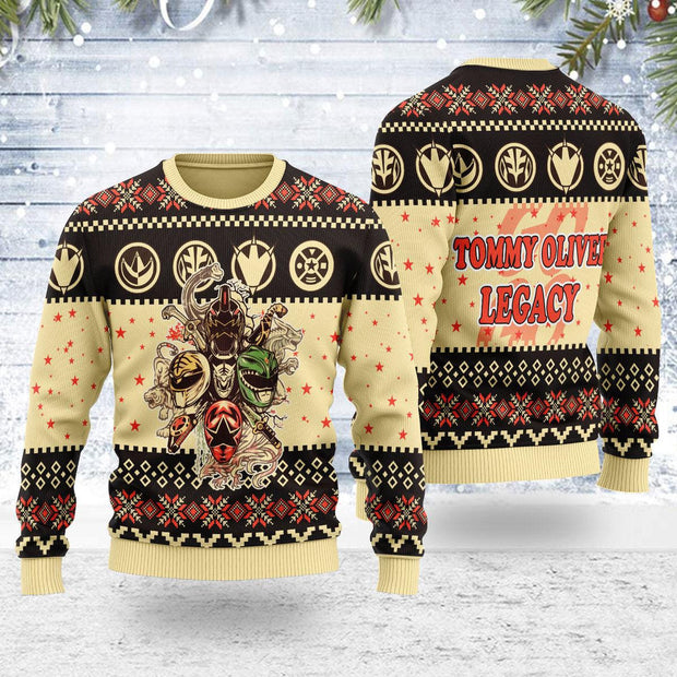 Merry Christmas Tommy Oliver Legacy Unisex Wool Sweater UGLPRG003