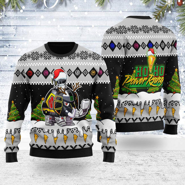 Merry Christmas Black Hoho Ranger Unisex Wool Sweater UGLPRG009
